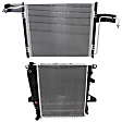 2-Piece Kit Radiator, Includes (1) A/C Condenser and (1) Radiator