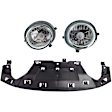 3-Piece Kit Front, Driver and Passenger Side Halogen Fog Light, With bulb(s), Includes (2) Fog Light and (1) Valance
