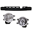 3-Piece Kit Front, Lower Valance, Spoiler, Textured, Includes (2) Fog Light and (1) Valance