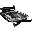 2013 Hyundai Elantra - 3-Piece Kit Front, Driver and Passenger Side, Lower Halogen Fog Light, With bulb(s), USA Built Vehicle, OE Replacement  Includes (2) Fog Lights and (1) Valance