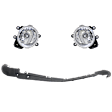 2016-2018 Toyota RAV4 - 3-Piece Kit Front, Driver and Passenger Side Halogen Fog Light, With bulb(s), Includes (2) Fog Light and (1) Valance