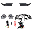 3-Piece Kit Front, Driver and Passenger Side Halogen Fog Light, With bulb(s), Includes (1) Fog Light and (2) Valance