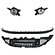 4-Piece Kit Front, Driver and Passenger Side Valance, Textured, Includes (2) Fog Light and (2) Valance