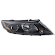 2014-2015 Kia Optima - 4-Piece Kit Halogen Headlights, With bulb(s), Sedan, Includes (2) Bumper Trim and (2) Headlight