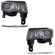 4-Piece Kit Driver and Passenger Side Halogen Headlight, With bulb(s), OE Replacement, Includes (2) Bumper Trim and (2) Headlight