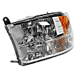 4-Piece Kit, Driver and Passenger Side Halogen Headlight, With bulb(s), OE Replacement, Includes (2) Bumper Trim and (2) Headlight