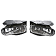 2-Piece Kit Front, Driver and Passenger Side Halogen Fog Light, With bulb(s), Includes (1) Bumper Trim and (1) Fog Light