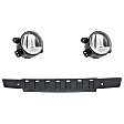 3-Piece Kit, Front, Driver and Passenger Side LED Fog Light, With bulb(s), For Models With Type 2 Bumper, Includes (1) Bumper Trim and (2) Fog Light