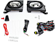 3-Piece Kit Front, Driver and Passenger Side Halogen Fog Light, With bulb(s), Sedan, Includes (2) Bumper Bracket and (1) Fog Light