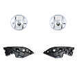 4-Piece Kit, Front, Driver and Passenger Side Halogen Fog Light, With bulb(s), For Models Without Off Road Package, CAPA Certified, Includes (2) Bumper Trim and (2) Fog Light