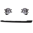 3-Piece Kit, Front, Driver and Passenger Side Halogen Fog Light, With bulb(s), North America Built Vehicle, Includes (1) Bumper Trim and (2) Fog Light