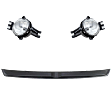 3-Piece Kit Front Bumper Trims, Black Bumper Filler, For Models With Steel Bumper, Without Tow Hooks, Includes (2) Bumper Trim, and (1) Fog Light, Exc. Sport and SRT Models