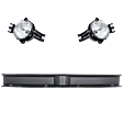 3-Piece Kit, Front, Driver and Passenger Side Halogen Fog Light, With bulb(s), For Models With Tow Hook Holes, Includes (1) Bumper Trim and (2) Fog Light