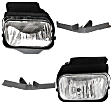 2004-2006 Chevrolet Silverado 1500 - 4-Piece Kit, Front, Driver and Passenger Side Halogen Fog Light, With bulb(s), Includes (2) Bumper Trim and (2) Fog Light