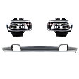 3-Piece Kit Front, Driver and Passenger Side Halogen Fog Light, With bulb(s), Includes (2) Fog Light and (1) Valance