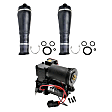 3-Piece Kit Rear, Driver and Passenger Side Air Suspension Kit, RWD, includes (2) Air Spring and (1) Air Suspension Compressor