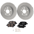 Rear Brake Disc and Pad Kit, G-Coated, Plain Surface