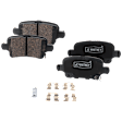 Rear Brake Disc and Pad Kit, G-Coated, Plain Surface