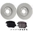 Front Brake Disc and Pad Kit, Plain Surface