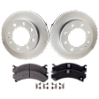 Front Brake Disc and Pad Kit, Plain Surface