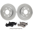 Front Brake Disc and Pad Kit, Plain Surface