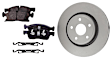 2015 Jeep Grand Cherokee - 2-Wheel Set Front Brake Disc and Pad Kit, Plain Surface, 3.6L 6Cyl