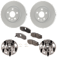 Front Brake Disc and Pad Kit, G-Coated, Plain Surface