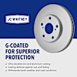 Front Brake Disc and Pad Kit, G-Coated, Plain Surface