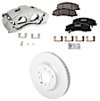 Front Brake Disc and Pad Kit, G-Coated, Plain Surface, FWD