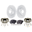 Front Brake Disc and Pad Kit, G-Coated, Plain Surface, FWD