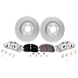 Front Brake Disc and Pad Kit, Plain Surface, FWD