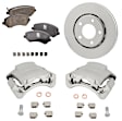 Front Brake Disc and Pad Kit, Plain Surface, FWD