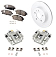 Rear Brake Disc and Pad Kit, G-Coated, Plain Surface, FWD