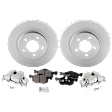 Front Brake Disc and Pad Kit, Plain Surface
