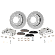 Rear Brake Disc and Pad Kit, G-Coated, Plain Surface