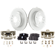 Rear Brake Disc and Pad Kit, G-Coated, Plain Surface