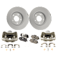 Front Brake Disc and Pad Kit, Plain Surface, FWD