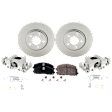 Front Brake Disc and Pad Kit, Plain Surface