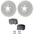 Front Brake Disc and Pad Kit, G-Coated, Plain Surface