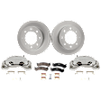 Front Brake Disc and Pad Kit, G-Coated, Plain Surface