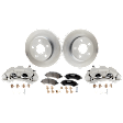 Front Brake Disc and Pad Kit, G-Coated, Plain Surface
