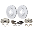 Front Brake Disc and Pad Kit, G-Coated, Plain Surface