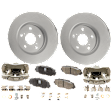 Front Brake Disc and Pad Kit, Plain Surface