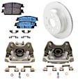 Rear Brake Disc and Pad Kit, G-Coated, Plain Surface