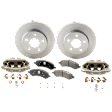 Front Brake Disc and Pad Kit, Plain Surface