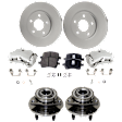 Front Brake Disc and Pad Kit, Plain Surface, FWD
