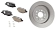 2017 Ford Explorer - 2-Wheel Set Rear Brake Disc and Pad Kit, Plain Surface, 3.5L 6Cyl