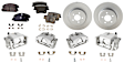 Front and Rear Brake Disc and Pad Kit, Plain Surface, RWD