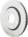 Front Brake Disc and Pad Kit, G-Coated, Plain Surface