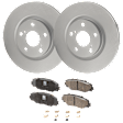 2013 Toyota RAV4 - 2-Wheel Set Front Brake Disc and Pad Kit, Plain Surface, Includes (2) Brake Disc and (1) Brake Pad Set